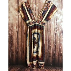 Poof cinch Waist Dress Size small paisley